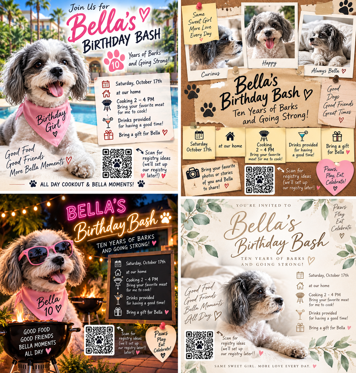 Bella’s tropical birthday invitation